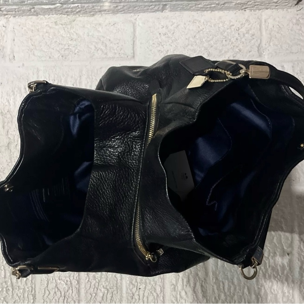 Coach Madison Phoebe Plum Pebbled Leather Triple Compartment Shoulder Bag 26224 - Picture 5 of 11